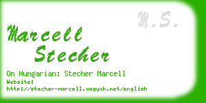 marcell stecher business card